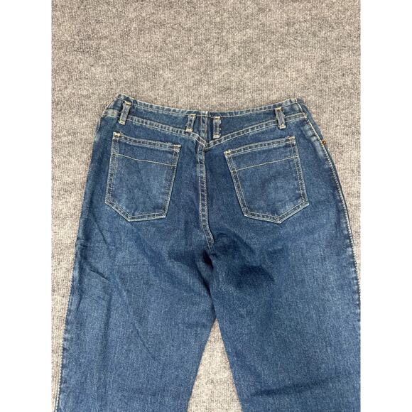 Vintage Y2K Be Bop Flare Jeans Sz 9 | Boho Embroidered Hem | Made in USA - Picture 7 of 16